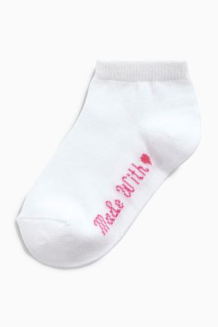 White Trainer Socks Five Pack (Older Girls)